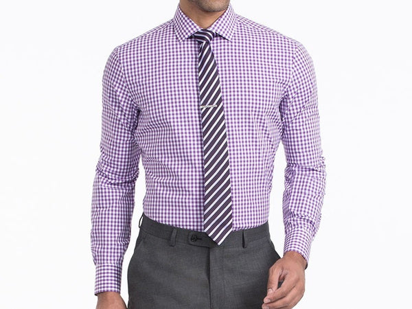 Purple Gingham Shirt